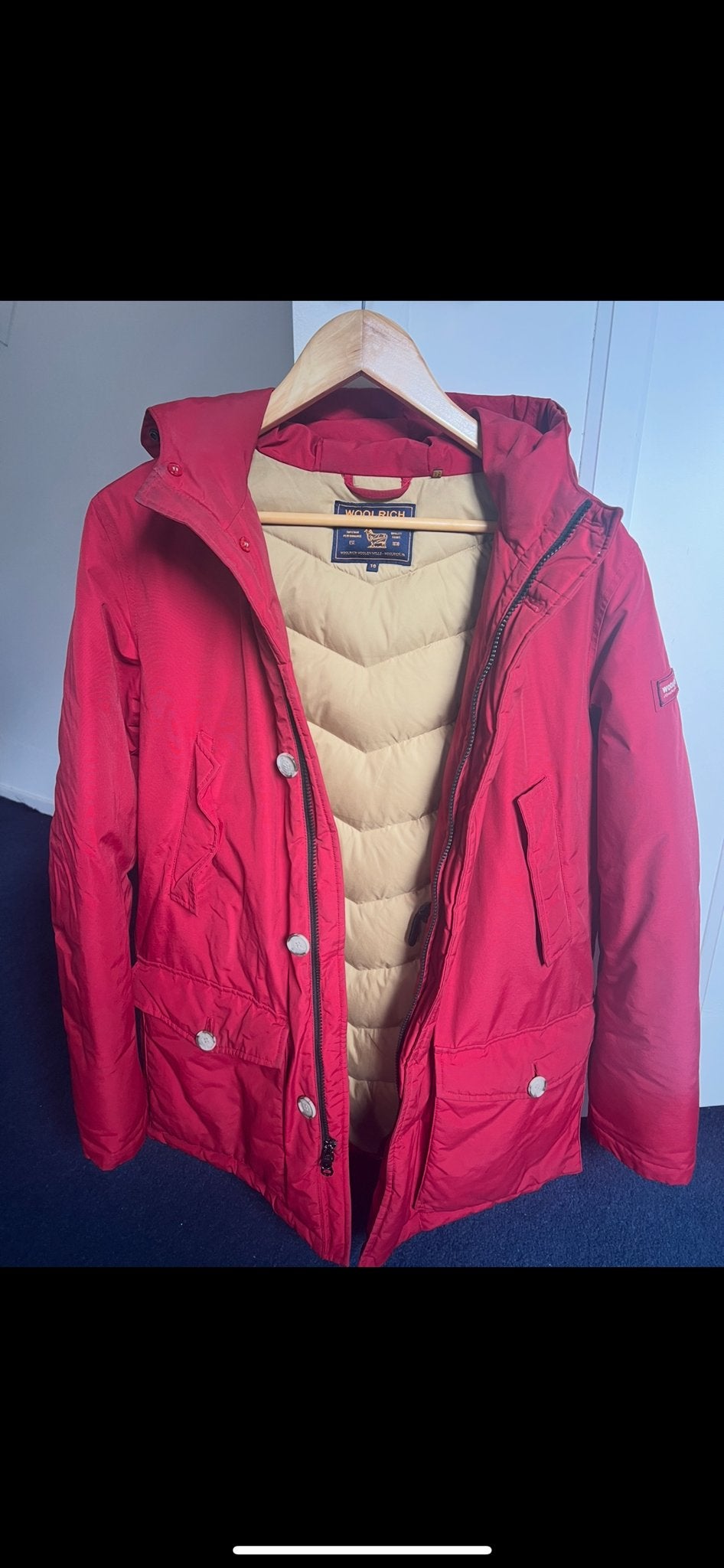 Woolrich Arctic Parka - Rode Winterjas, Ophalen of Verzenden, Zo goed als nieuw, Maat 46 (S) of kleiner, Rood