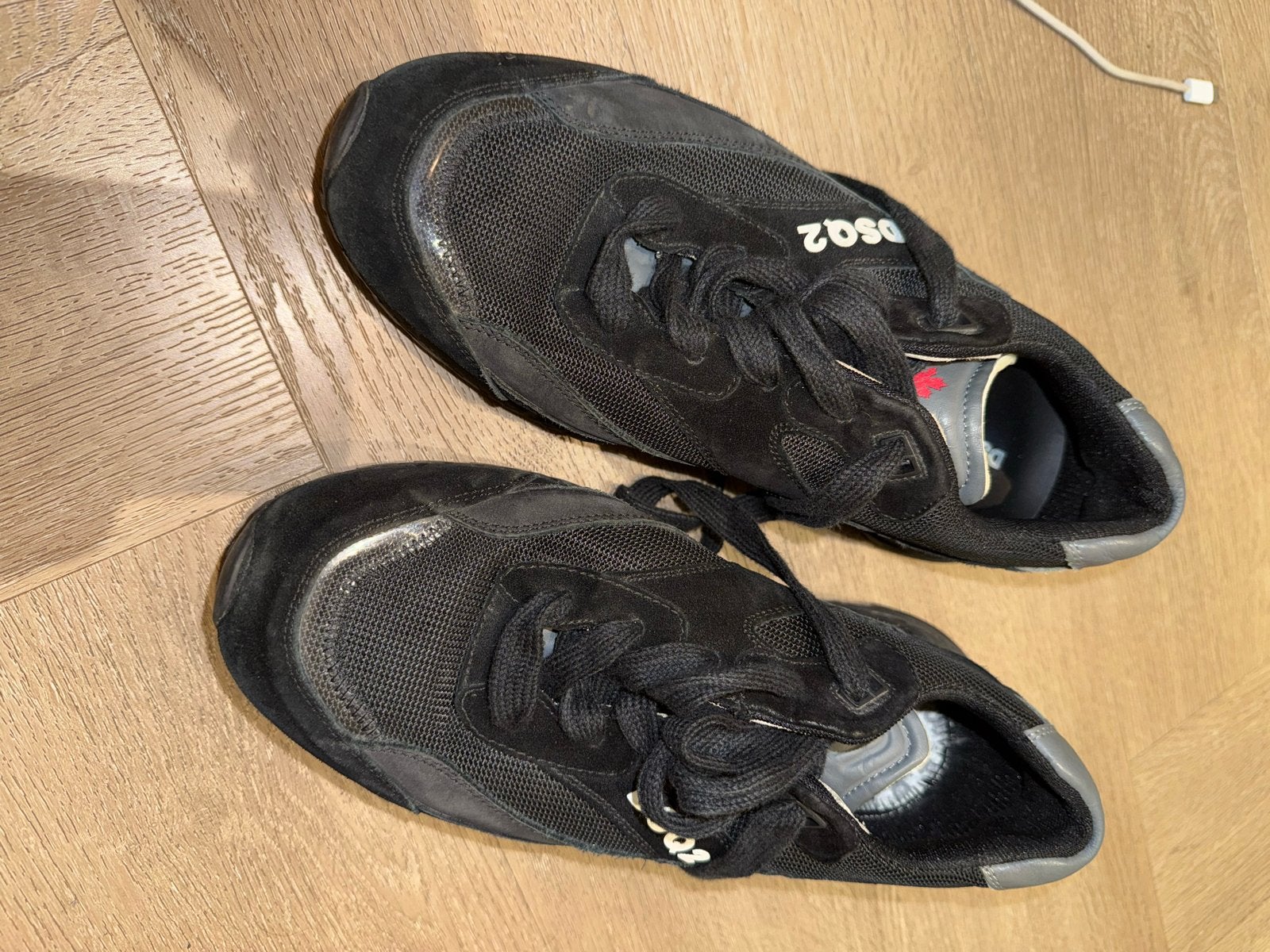 Dsquared2 zwarte sneakers, maat 42, Ophalen, Gedragen, Zwart, Sneakers of Gympen