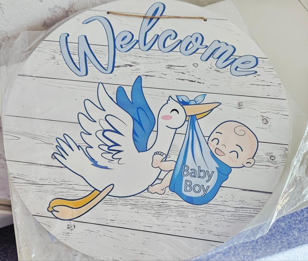 Geboortebord - Welkom Baby Jongen/Meisje, Ophalen of Verzenden, Nieuw, Geboortebord