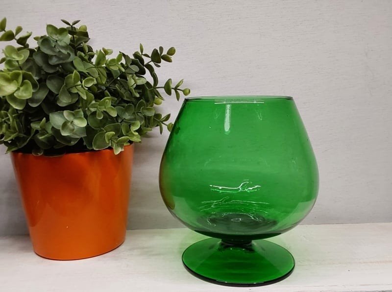 Groen glazen Empoli ballon coupe, Empoli, ., Nieuw, Ophalen of Verzenden