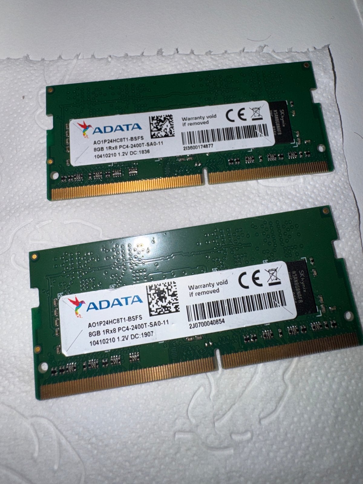 16GB | ADATA 8GB DDR4 RAM PC4-2400T Laptop Geheugen (2x), Computers en Software, RAM geheugen, DDR4, 8 GB, Ophalen of Verzenden