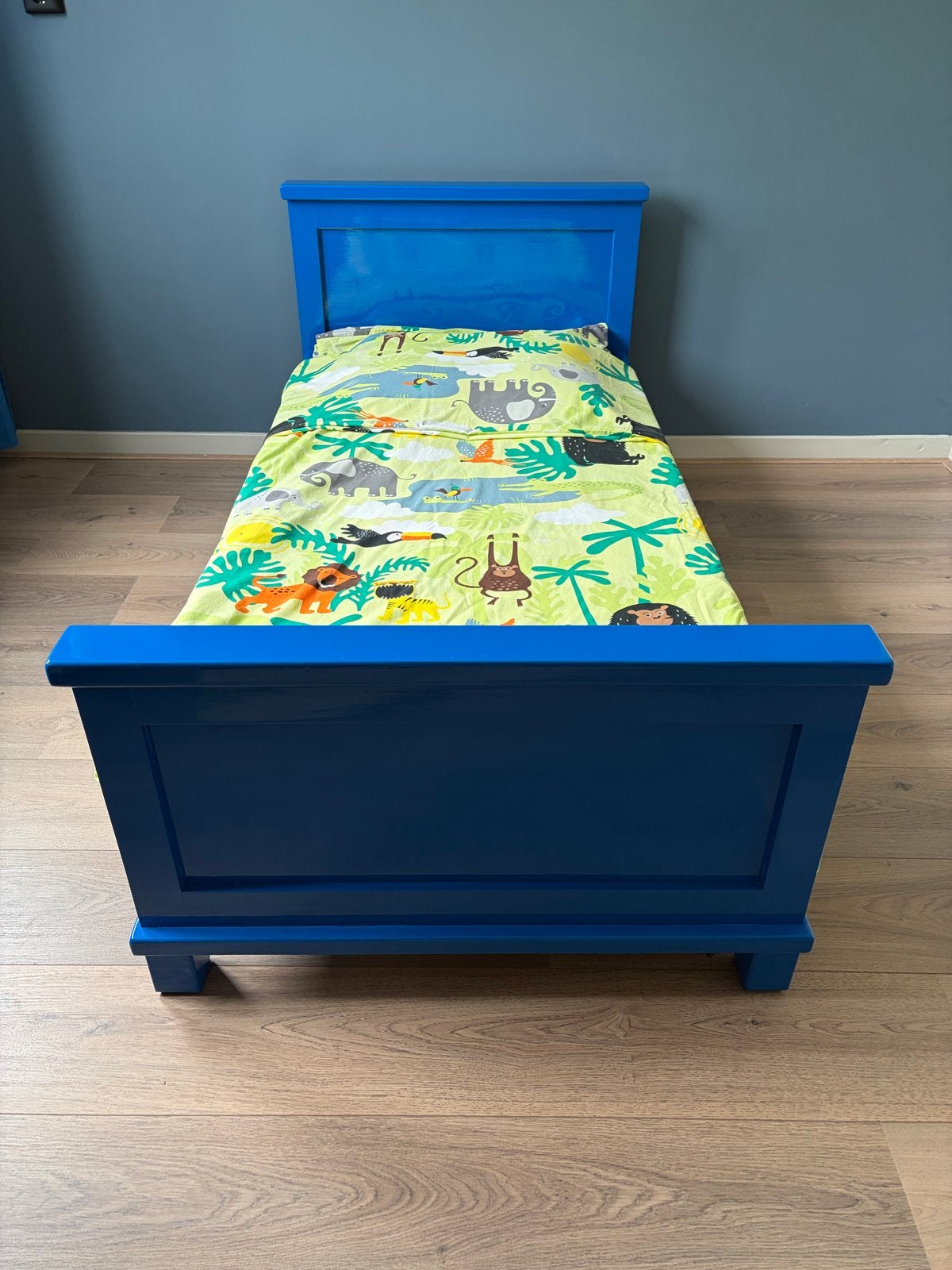 Tegen elk aannemelijk bod, peuter bed., Ophalen, Gebruikt, Eenpersoons, Blauw