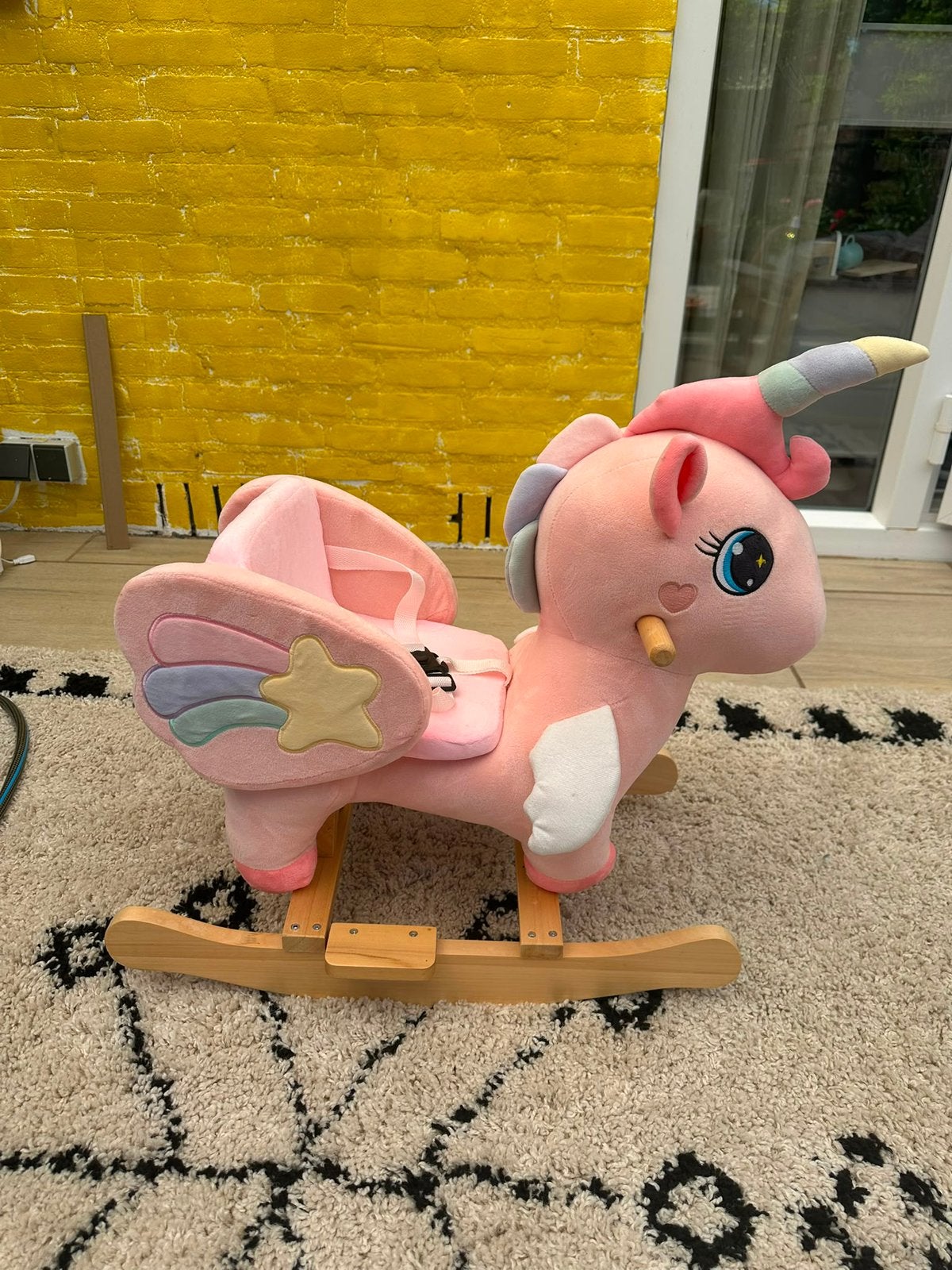 FUNLIO Unicorn Baby Rocking Horse, Pink Fairy Unicorn, Ophalen of Verzenden, Zo goed als nieuw