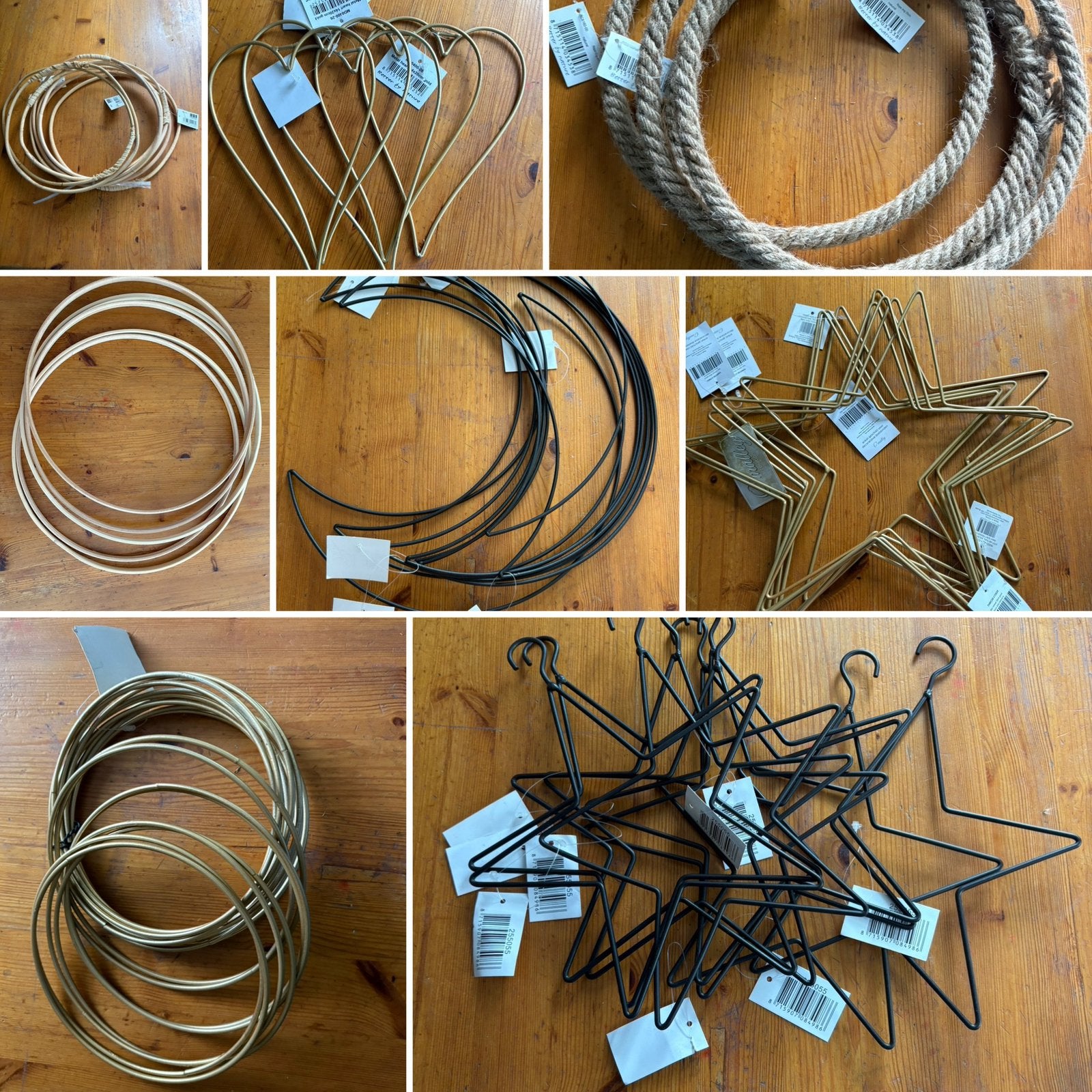 Ringen, manen, hartje, ster,hout, bamboe, metaal nieuw hobby, Hobby en Vrije tijd, Knutselen, Ophalen of Verzenden, Nieuw