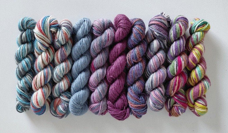Restjes sokkenwol - 10 x 10 gram - Pakket 2, Ophalen of Verzenden, Nieuw, Breien of Haken, Wol of Garen