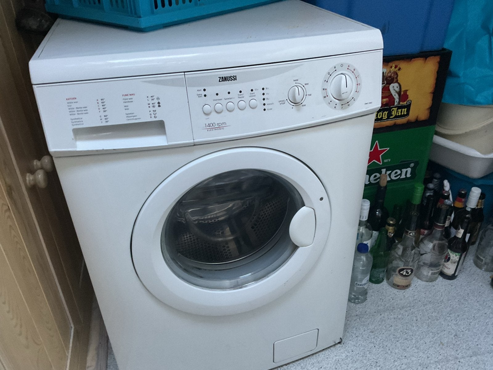 Zanussi Voorlader Wasmachine 1400 toeren, Witgoed en Apparatuur, Ophalen, Gebruikt, Voorlader, 85 tot 90 cm