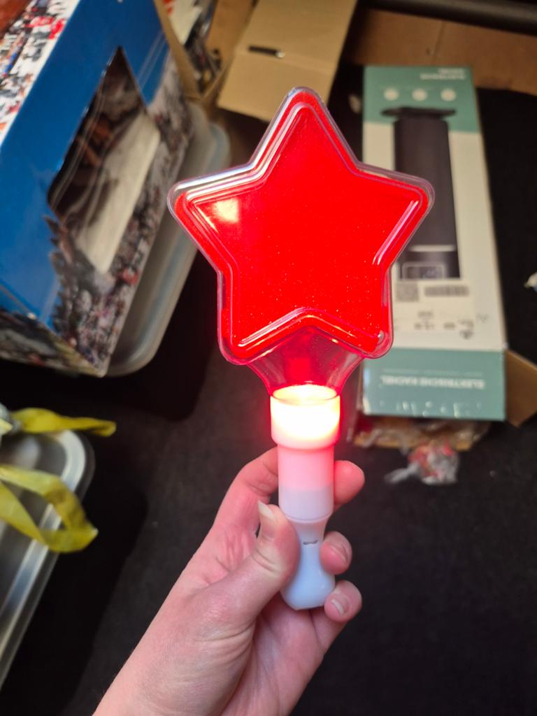 Lichtgevende rode ster lampje, Diversen, Kerst, Ophalen of Verzenden