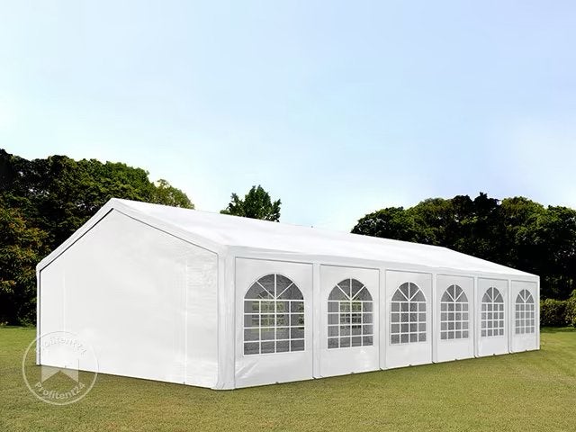 Partytent 6x12 m, PE 450, wit, Ophalen, Gebruikt, 8 meter of meer, 6 meter of meer