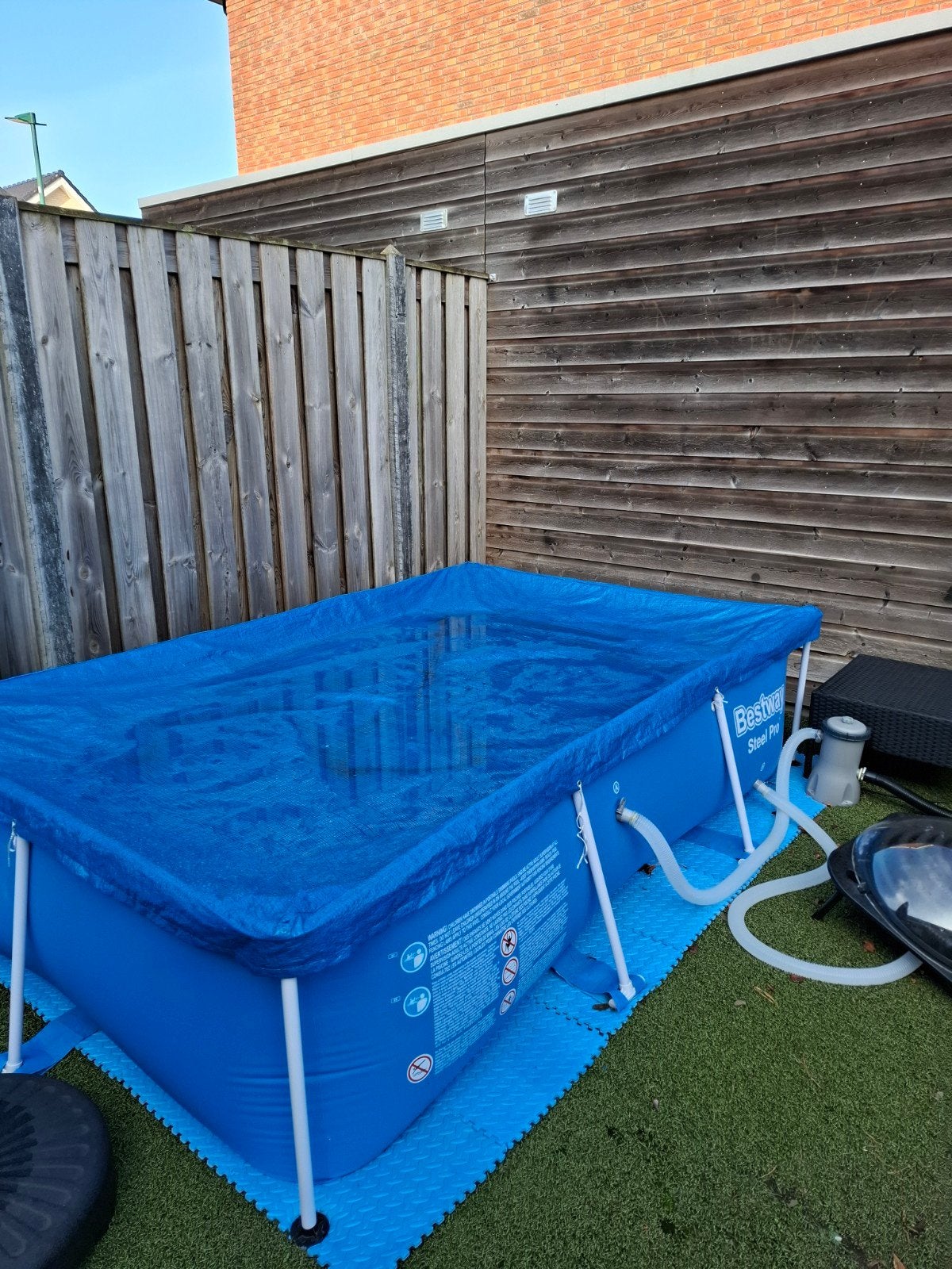 zwembad met solar verwarming en pomp, Tuin en Terras, Ophalen, Minder dan 80 cm, Minder dan 200 cm, Opzetzwembad