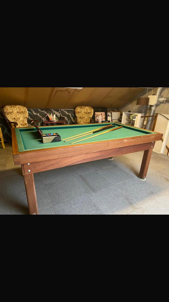biljarttafel met accessoires en scorebord, Sport en Fitness, Biljarten en Poolen, Ophalen, Gebruikt, Biljarttafel