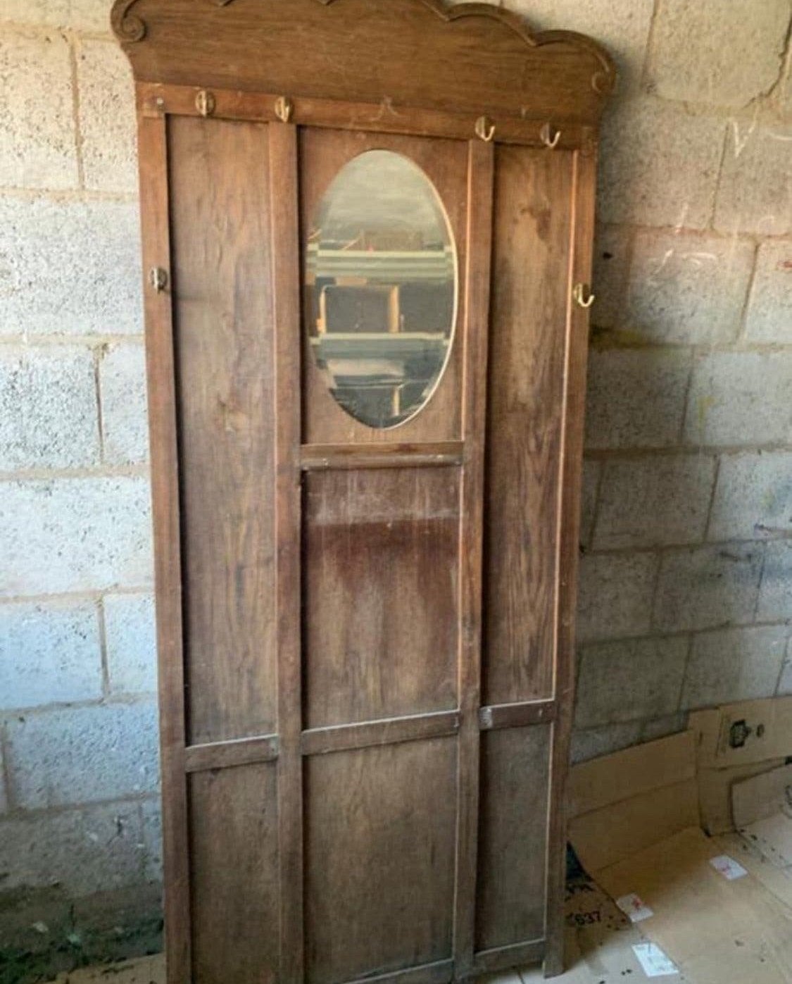 Garderobe met spiegel 200/ 85 cm voor 80,-, Ophalen of Verzenden, Rechthoekig