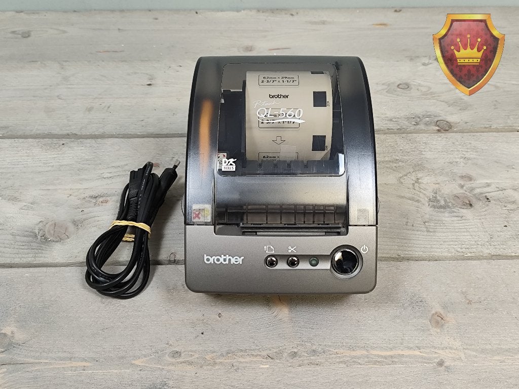 Brother QL-560 Professionele Labelprinter + Labelrol, Gebruikt, Qwerty, Brother, Niet Ingevuld