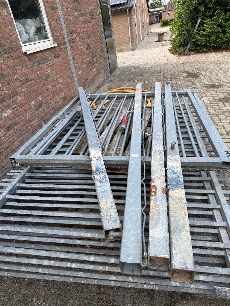 Spijlenhekwerk geschikt voor poort van 3,5m, Ophalen, Met poort, Gebruikt, Spijlenhekwerk