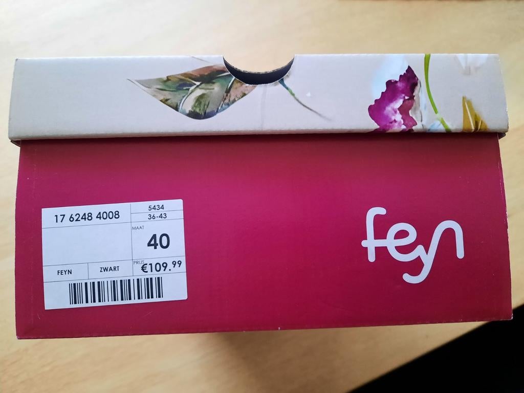 FEYN Zwarte Enkellaarsjes Maat 40, Zwart, Lage of Enkellaarzen, Ophalen of Verzenden, Zo goed als nieuw