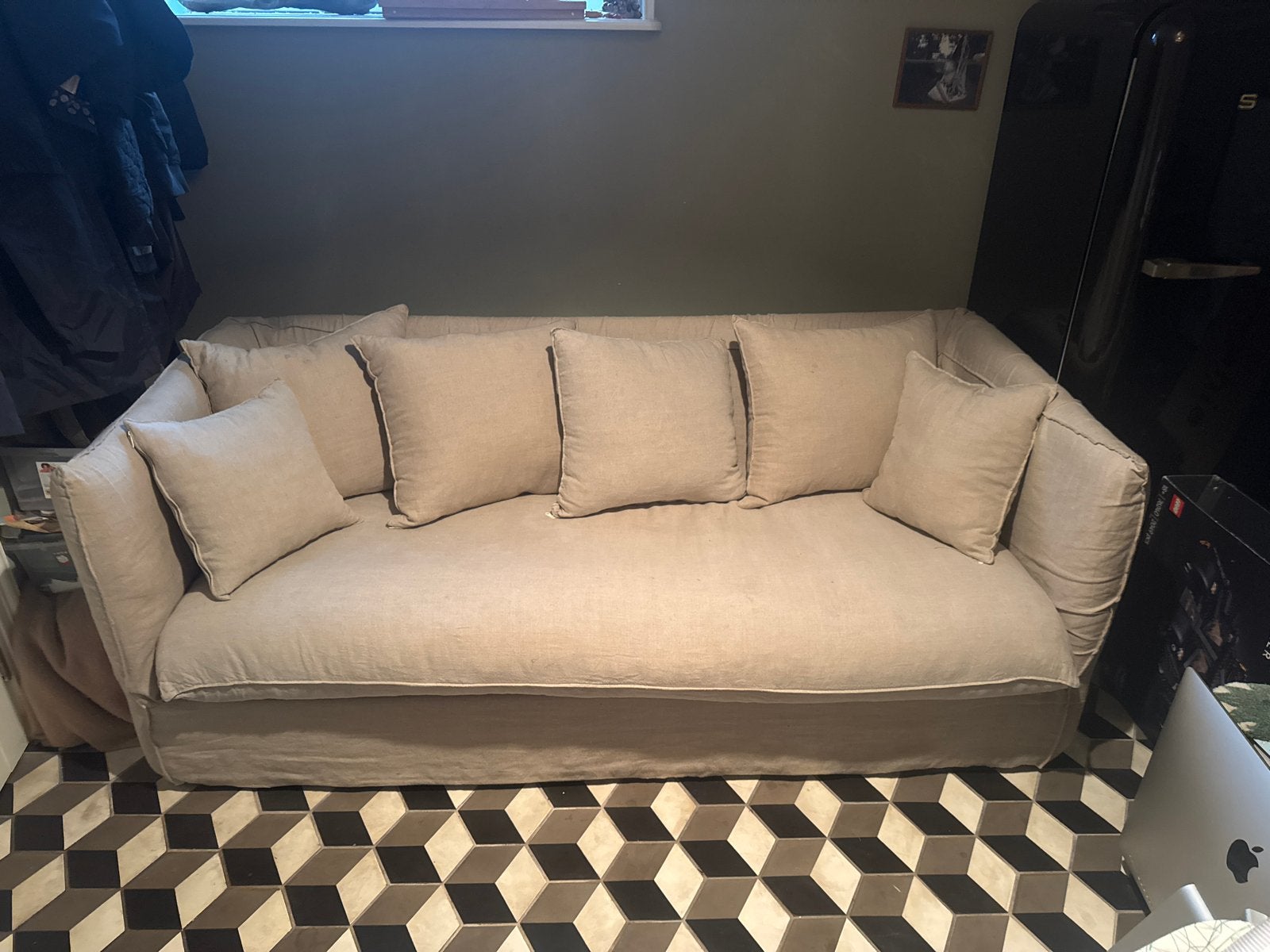 Comfortabele Slaapbank - Ideaal voor Logees, Ophalen, Gebruikt, Beige, Tweepersoons