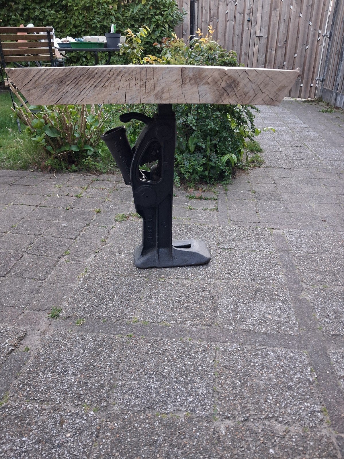 Duff Norton gietijzeren spoor krik tafel, Ophalen of Verzenden, Rechthoekig, 75 cm of meer, 60 cm of meer