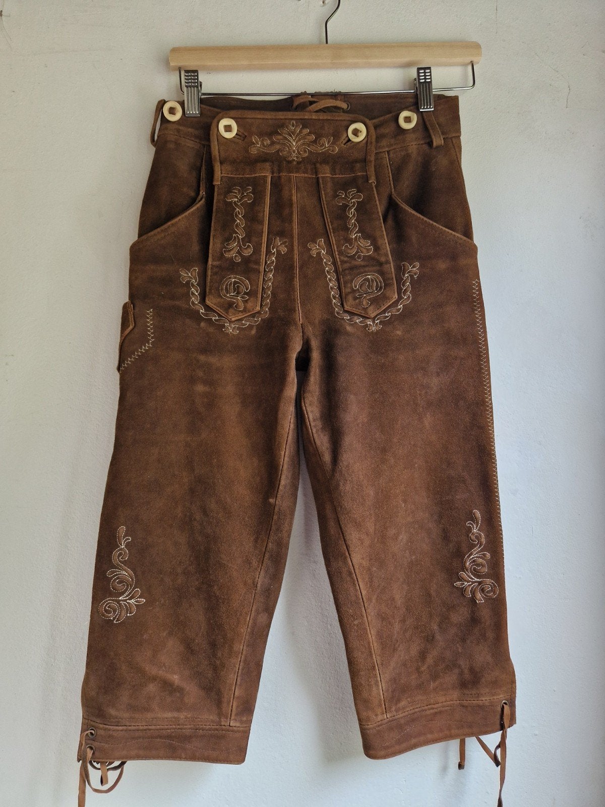 Lederhose Dames Bruin Maat 34 (XS) - Oktoberfest, Kleding | Dames, Bruin, Ophalen of Verzenden, Driekwart, Maat 34 (XS) of kleiner