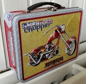 Leuke blikken lunch box van American chopper Fire Bike., Ophalen of Verzenden, Zo goed als nieuw, Overige, Overige merken