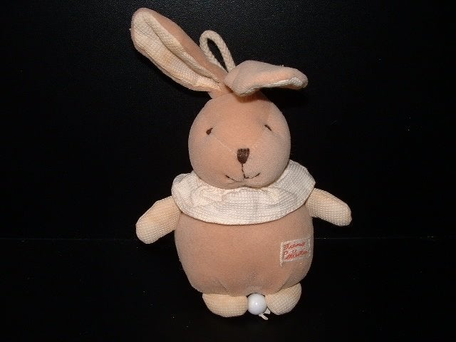 TIAMO KONIJN MUZIEKDOOS VELOURS BEIGE MET WITTE KRAA, Verzenden, Nieuw, Overige typen