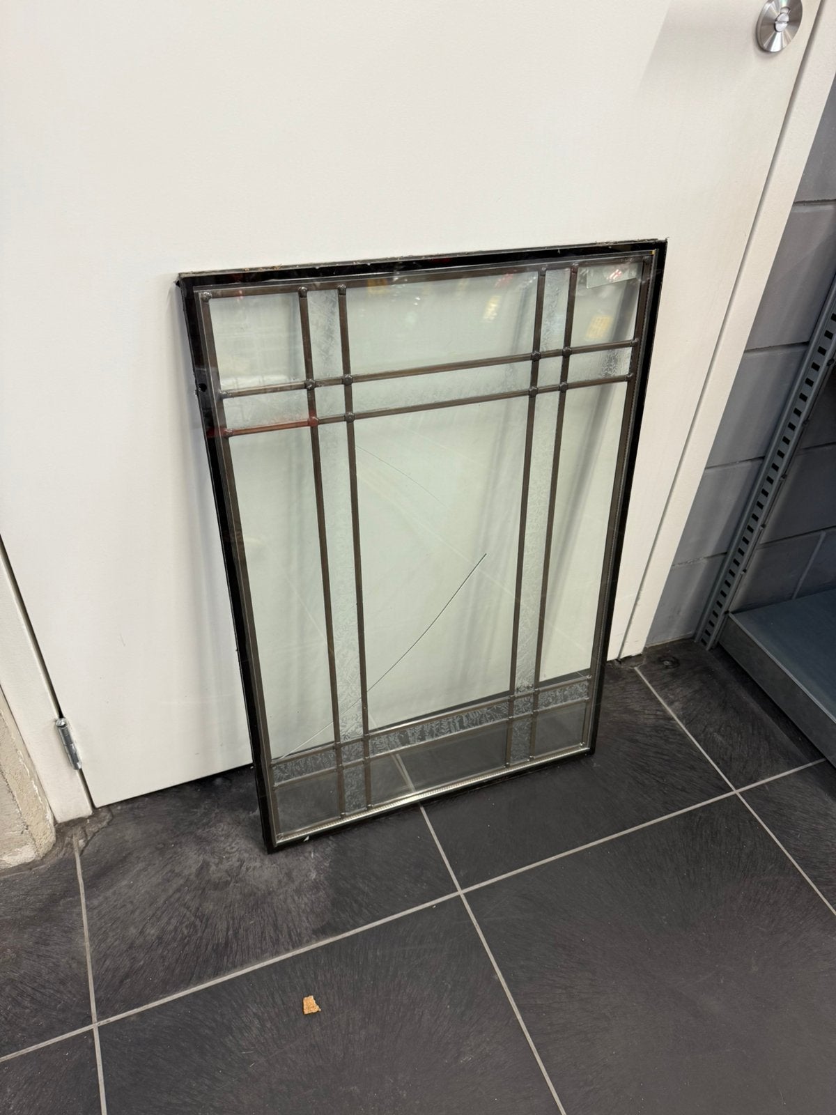 Glas in lood raam 88 cm 55 cm, Gevelraam of Ruit, Minder dan 80 cm, Glas in lood, Ophalen of Verzenden