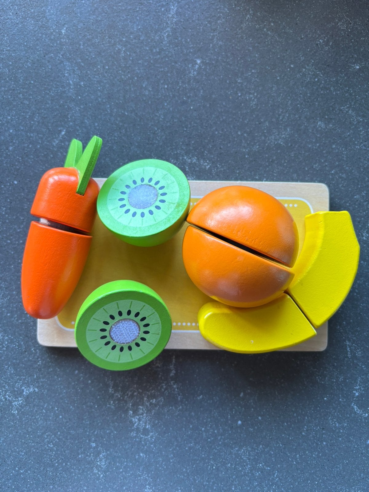 Houten speelgoed fruit, Ophalen, Zo goed als nieuw