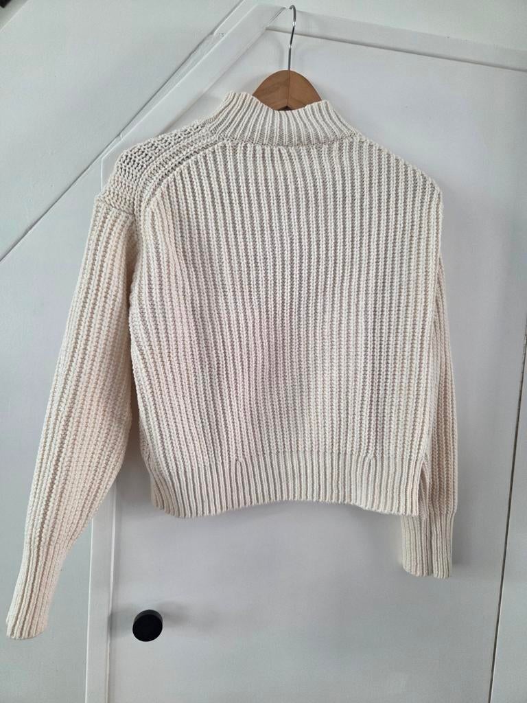 Uniqlo crème chunky knit trui - maat xs, Wit, Ophalen of Verzenden, Maat 34 (XS) of kleiner, Gedragen