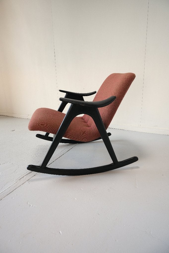 Schommelstoel/Fauteuil (vintage, van Teeffelen, WEBE, AWA), Huis en Inrichting, Fauteuils, Ophalen, 75 tot 100 cm, Zo goed als nieuw