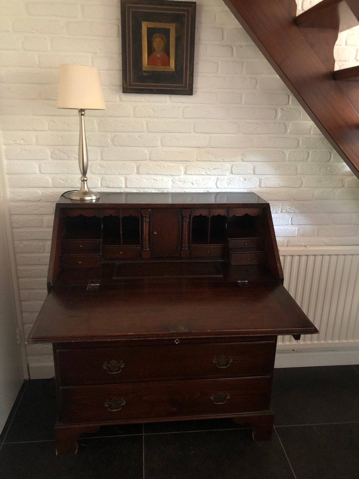 Antiek secretaire bureau met lades., Antiek en Kunst, Antiek | Meubels | Kasten, Ophalen