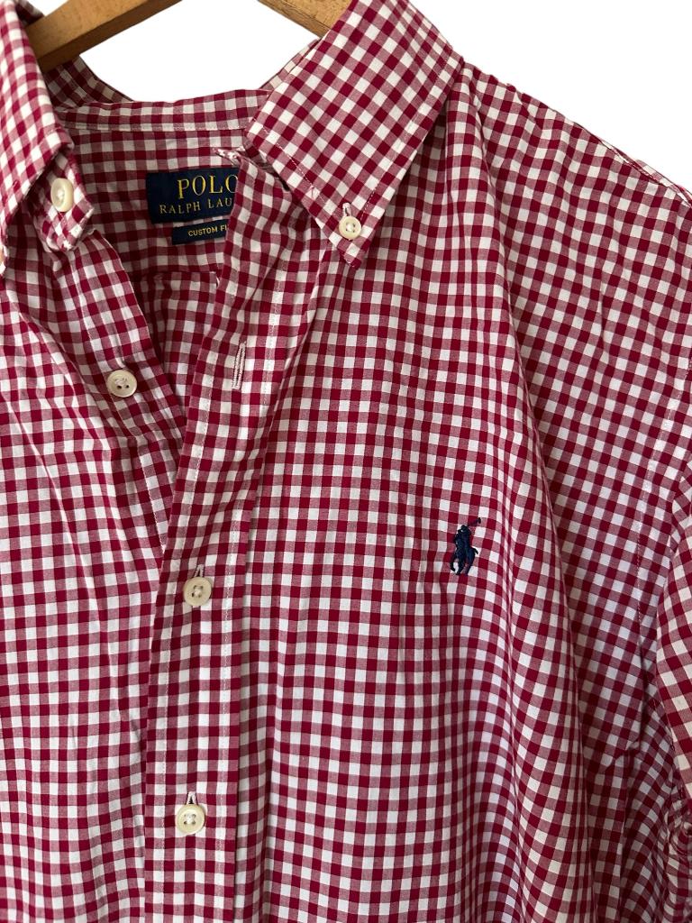 Ralph Lauren blouse L, Kleding | Heren, Ophalen of Verzenden, Zo goed als nieuw, Rood