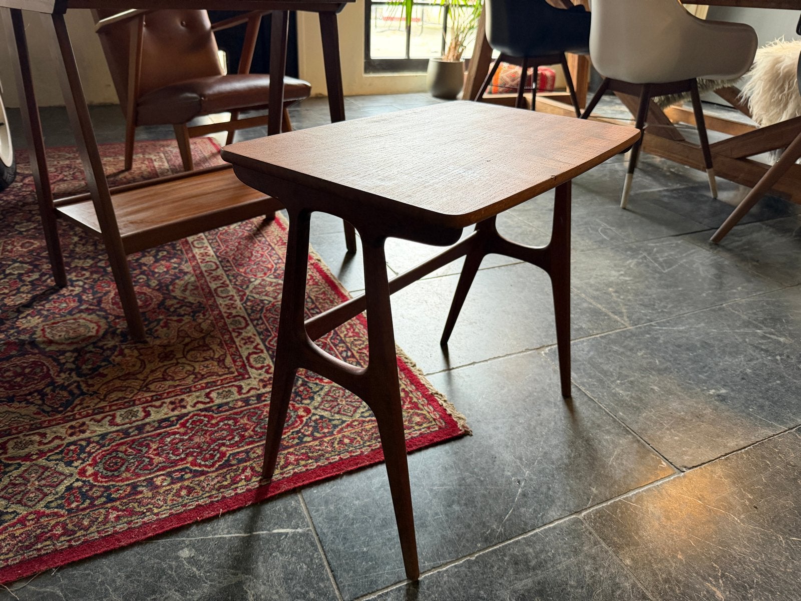 Vintage Deens design Teak Bijzettafel - Helteborg Møbler, Ophalen of Verzenden