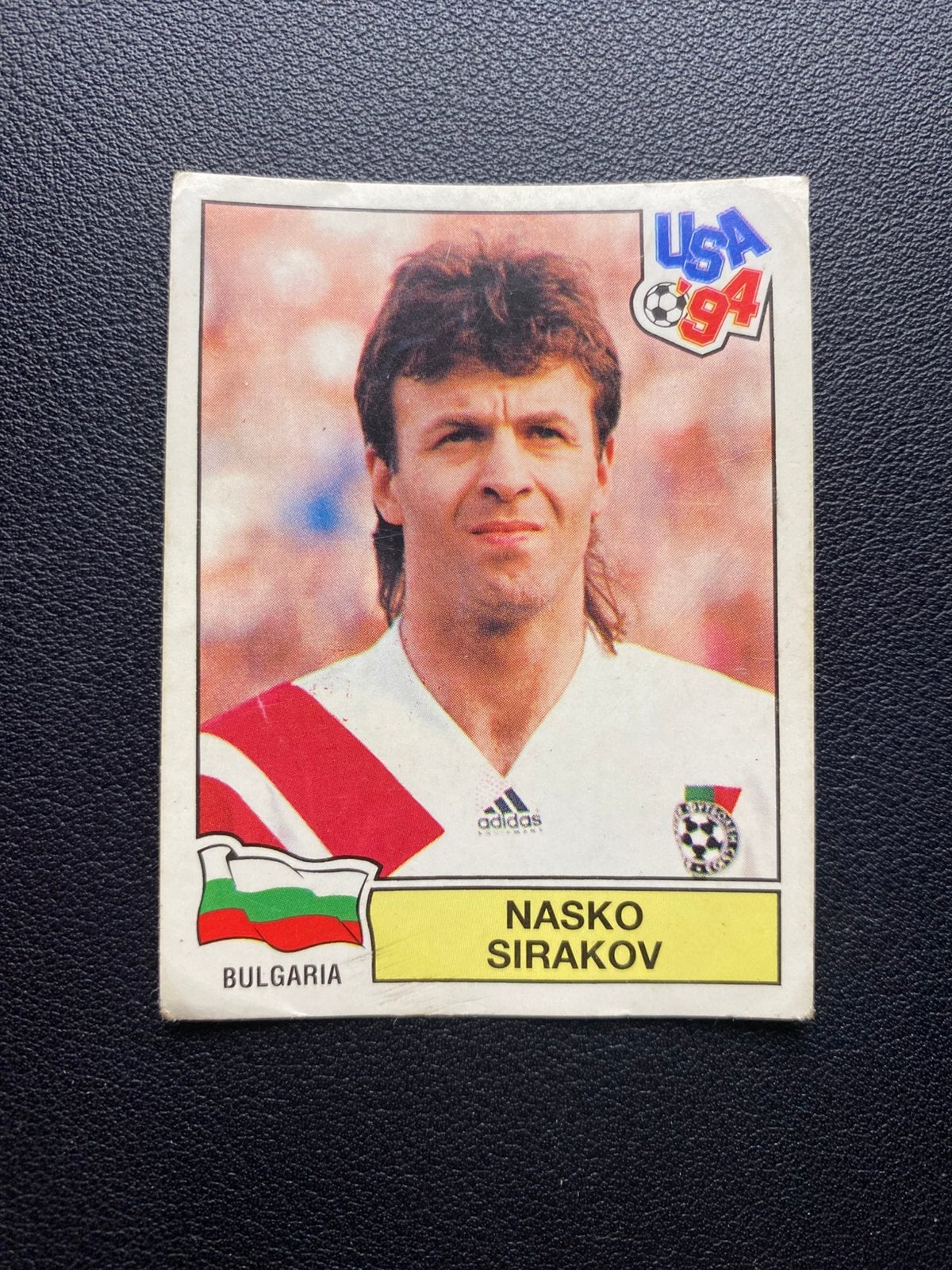 Nasko Sirakov - Bulgarije - Panini WK 1994, Ophalen of Verzenden, Zo goed als nieuw, Buitenlandse clubs, Poster, Plaatje of Sticker