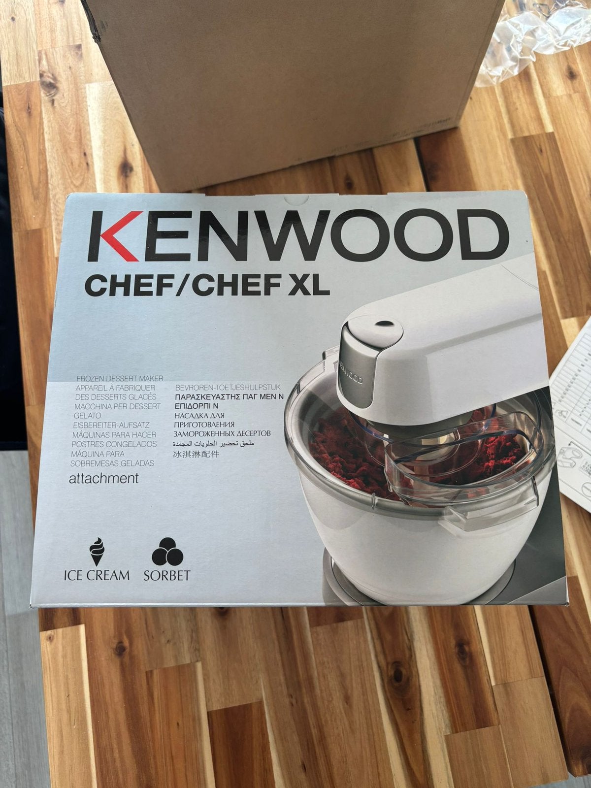 Aanvulling voor Kenwood Chef XL ijsmaker 1L (nieuw!), 4 liter of meer, Ophalen, Nieuw, 3 snelheden of meer