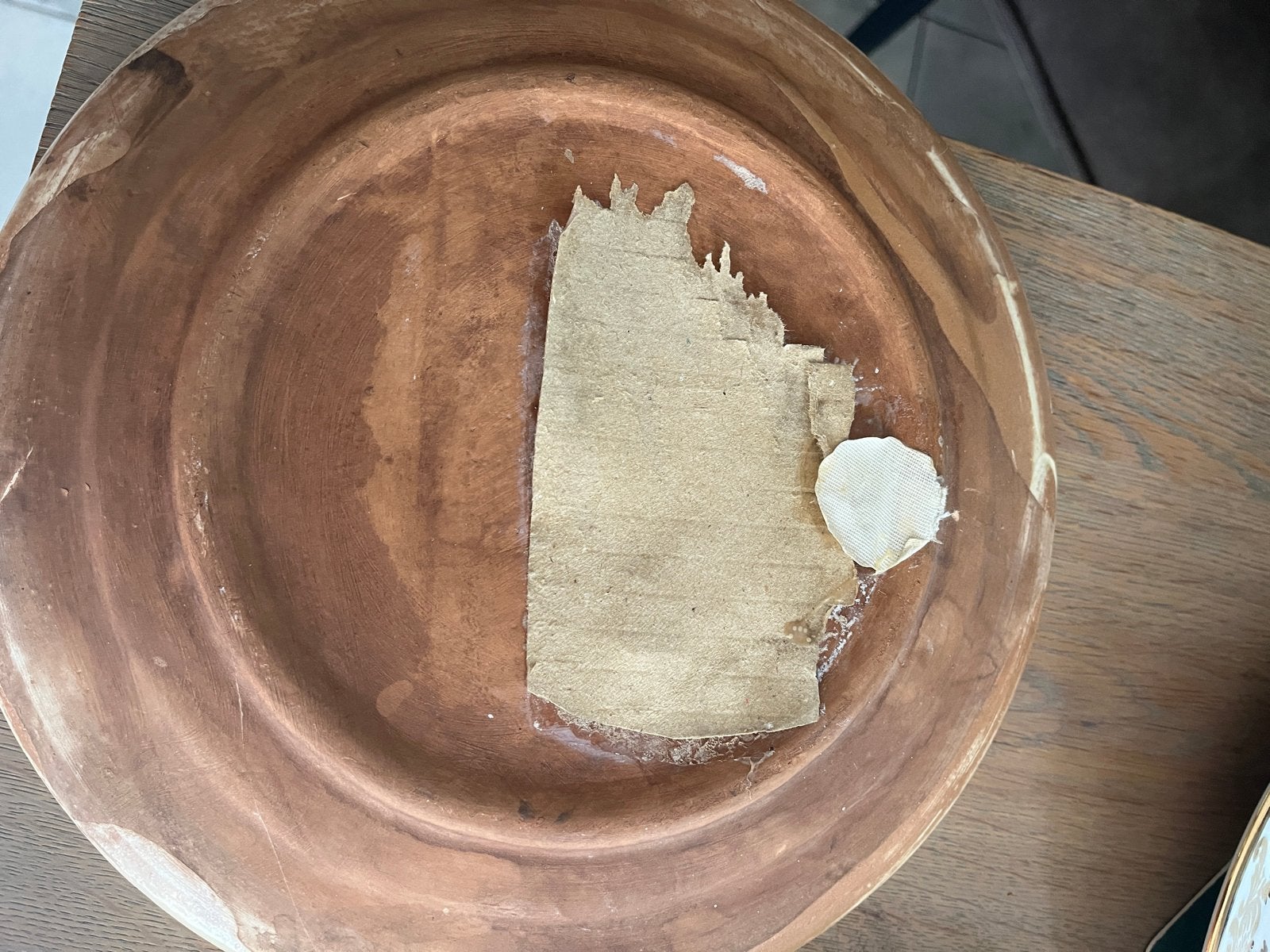 Vintage Handgeschilderd Keramisch Bord - Bloemenmotief, Antiek en Kunst, Antiek | Wandborden en Tegels, Ophalen of Verzenden