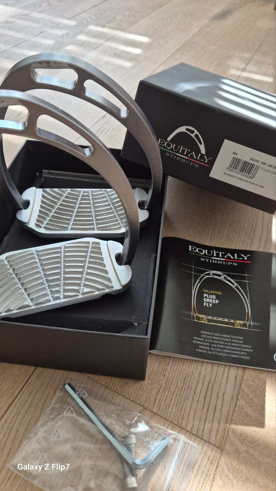 Stijgbeugels, aluminium,  Equitaly, Grijs, Ophalen of Verzenden, Zo goed als nieuw, Stijgbeugels