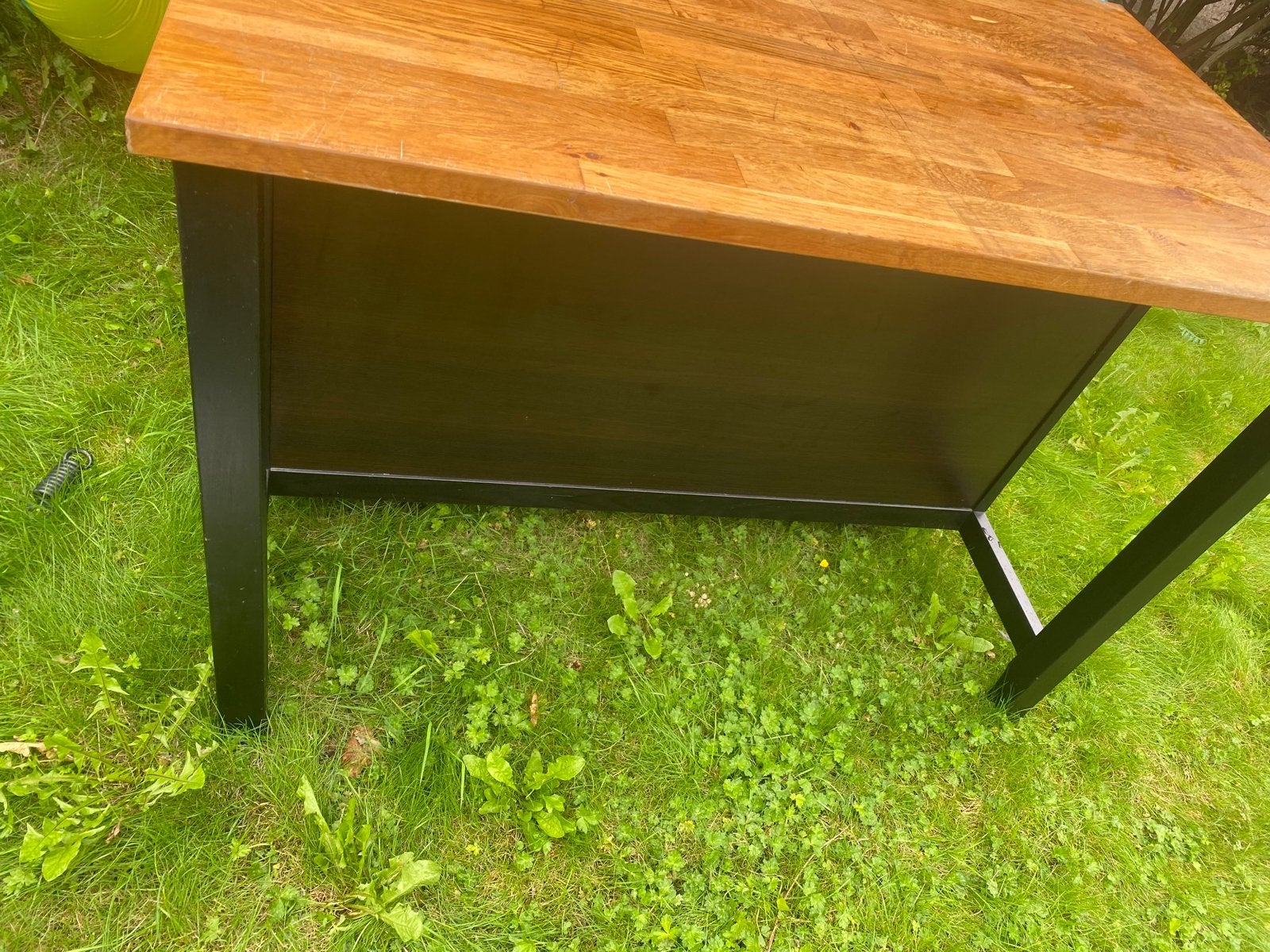 Robuuste keuken eiland IKEA met eikenhout blad, Ophalen, Gebruikt, 100 tot 150 cm, Eikenhout