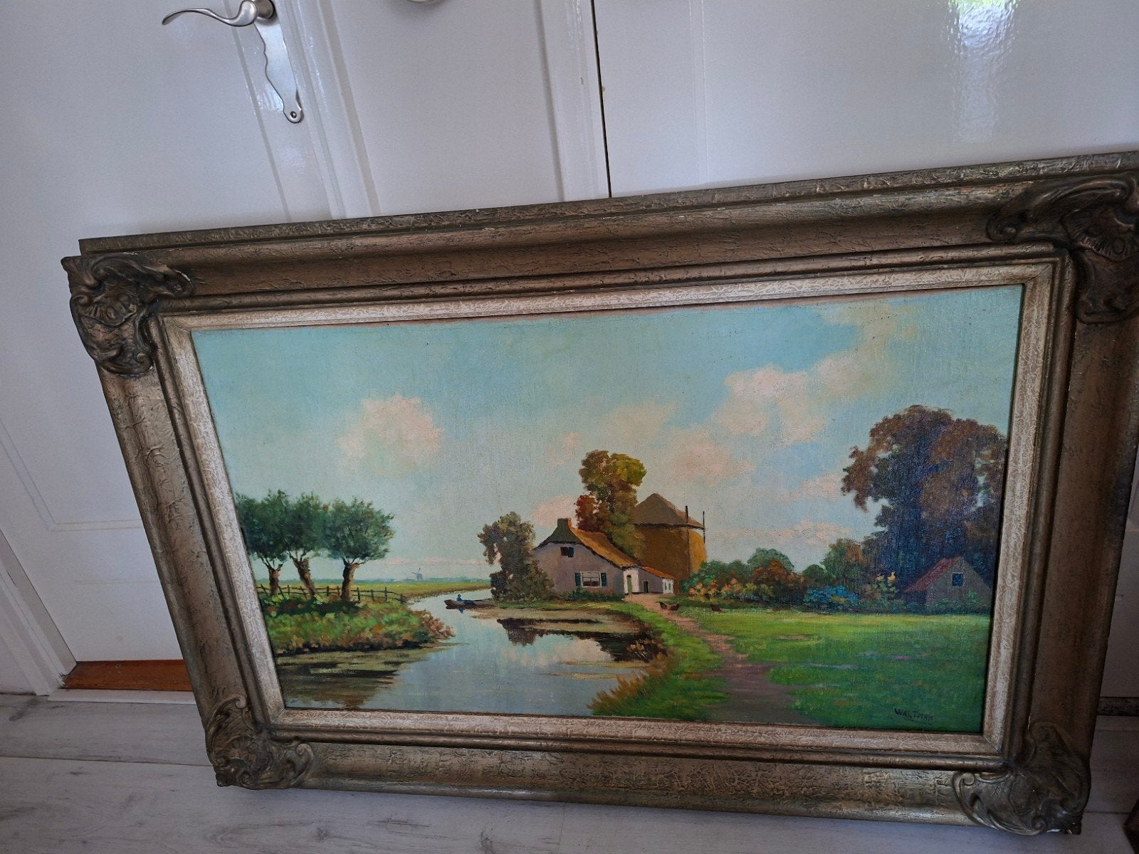 olieverfschilderij van Harry Franklin Walterman, Antiek en Kunst, Kunst | Schilderijen | Klassiek, Ophalen, Doek, Gesigneerd, Olieverf