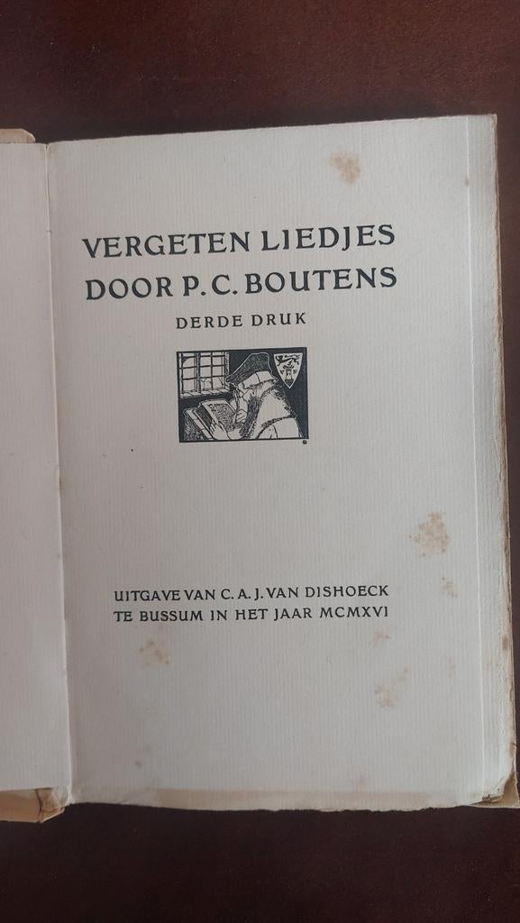 Vergeten Liedjes - P.C. Boutens (Derde Druk, 1916), Ophalen of Verzenden, Gelezen