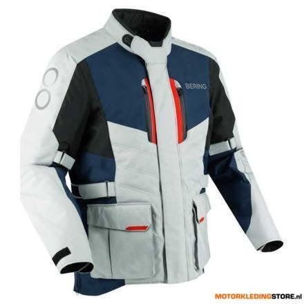 Bering Siberia Motorjas, Grijs-Blauw-Rood, Motoren, Ophalen of Verzenden, Nieuw met kaartje