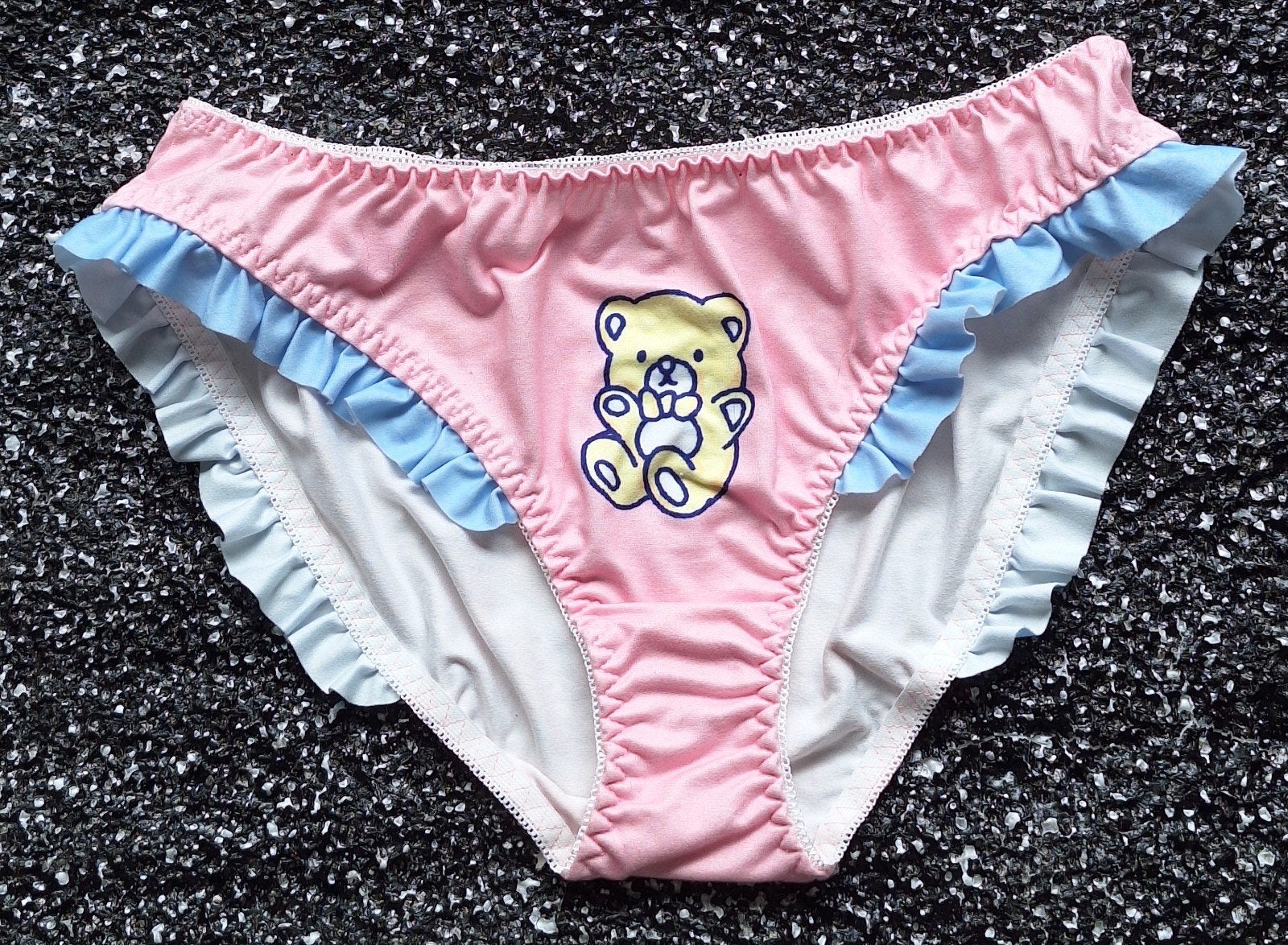 Nieuwe frivole "lolita'-broekje maat M/L, Kleding | Dames, Ondergoed en Lingerie, Verzenden, Blauw, Slip