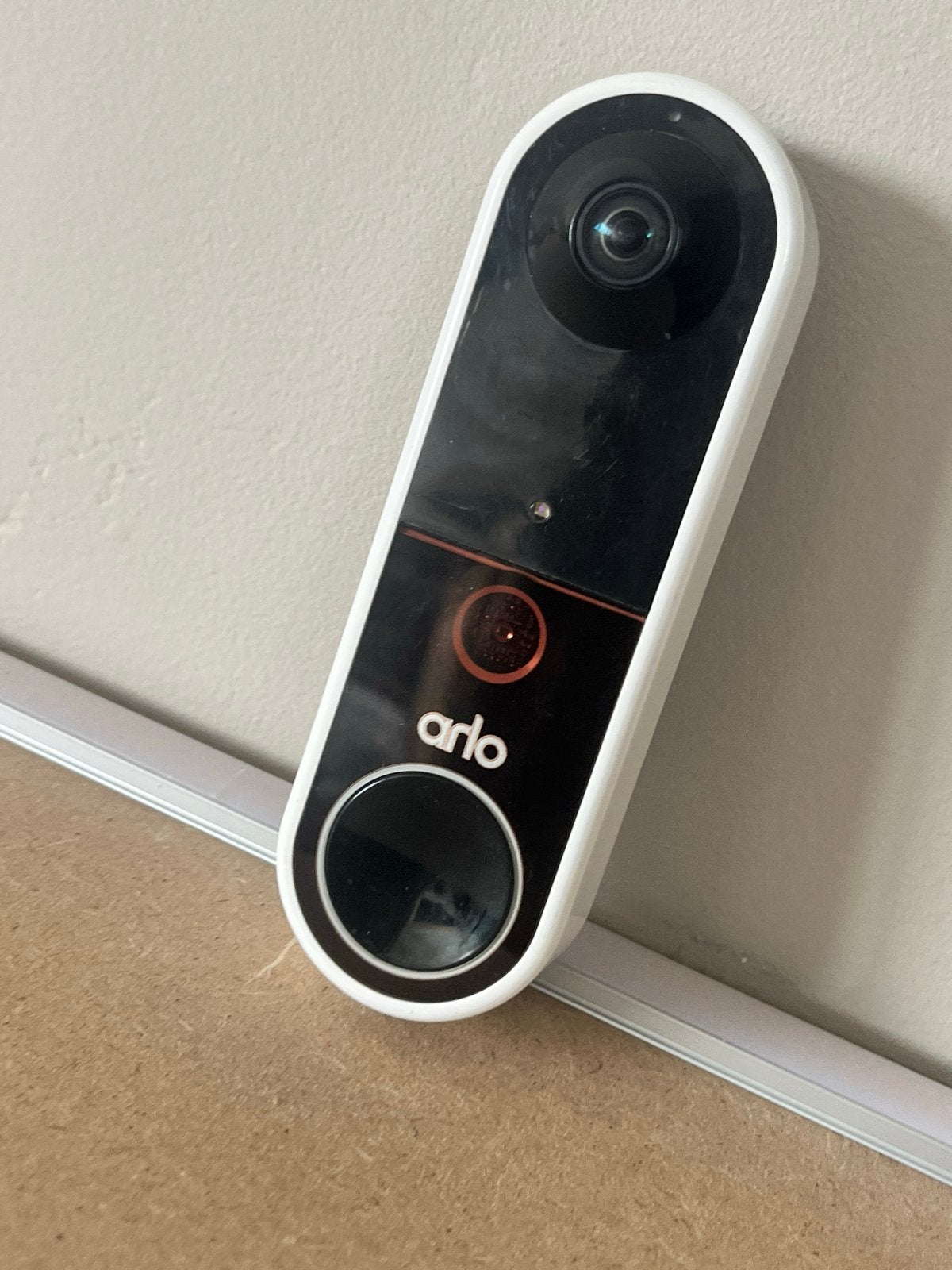 Arlo Video Deurbel - Draadloos met Batterij, Ophalen of Verzenden, Bewegingsdetectiesensor, Zo goed als nieuw, Draadloos