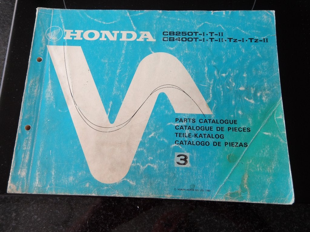 Honda CB250T CB400T Onderdelen Catalogus, Verzenden, Honda