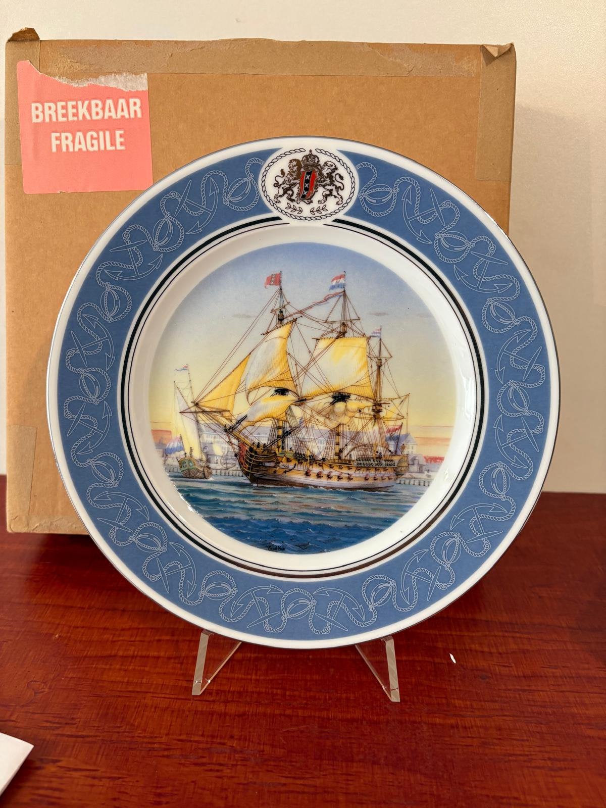 Franklin Mint Wandbord 'De Maidentrip van de Amsterdam', Ophalen of Verzenden