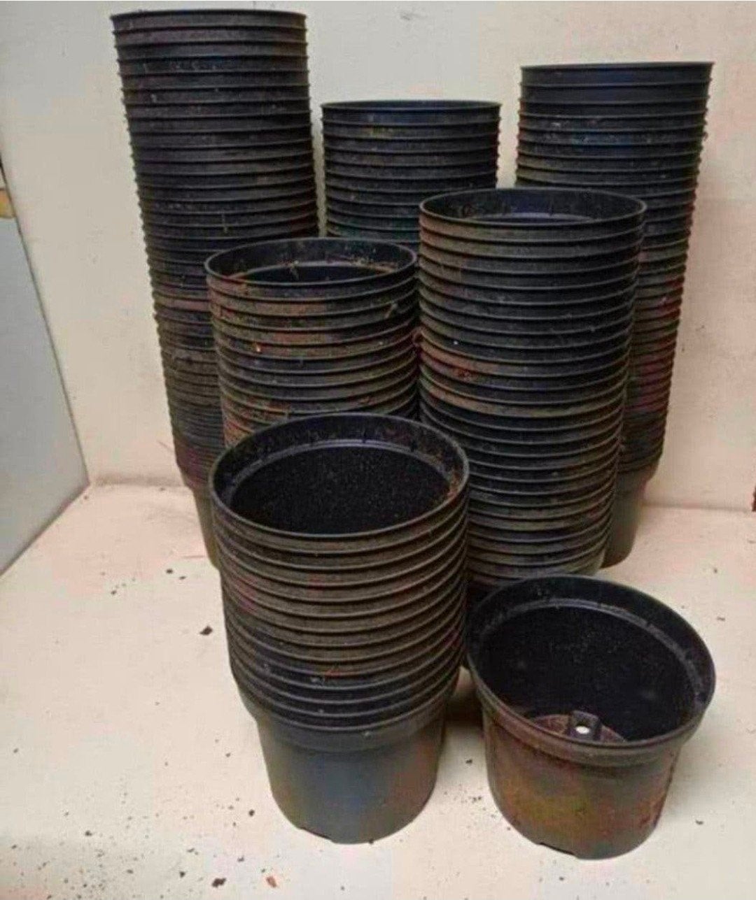 kweekpotten plantenpotten bloempotten 2 liter, Kunststof, Gebruikt, Rond, Ophalen of Verzenden