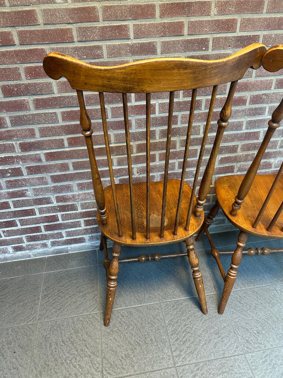 Set van 2 vintage houten stoelen, Ophalen