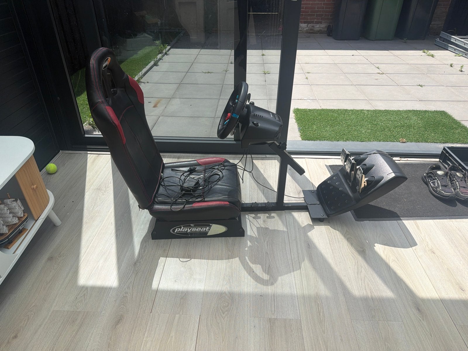 Nette Racestoel. Inclusief stuur en pedalen! Ps4, Ps5 en Pc., Ophalen, Overige merken, Nieuw