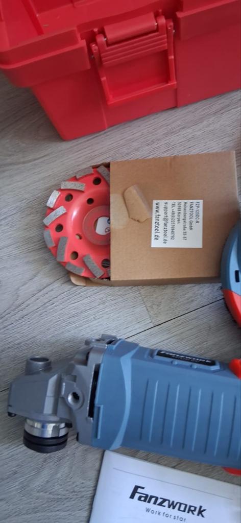 Fanzwork Betonschleifer FZ-WB2304B 1500W met accessoires, Doe-het-zelf en Verbouw, Gereedschap | Slijpmachines, Ophalen of Verzenden