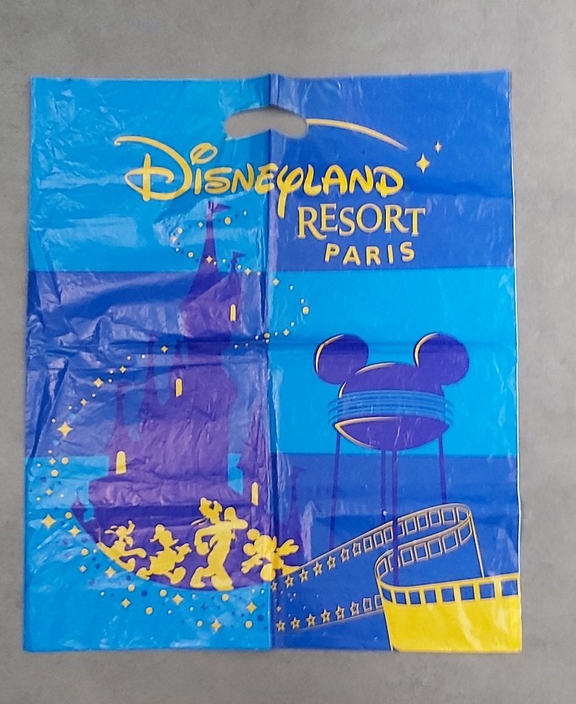Vintage Disneyland Resort Paris Plastic Tas 2002., Ophalen of Verzenden, Mickey Mouse, Gebruikt, Tas, Koffer of Zak