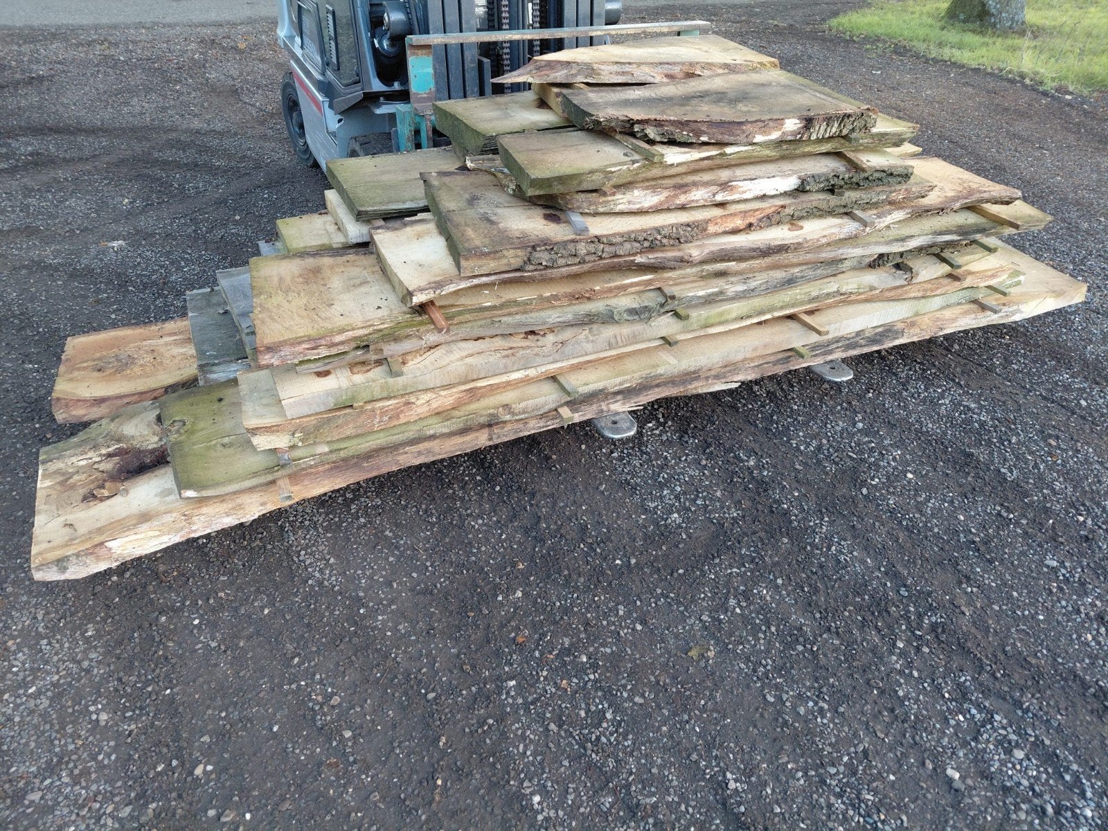 Partij 5cm planken / schaaldelen., Ophalen, 25 tot 50 mm, Eiken, Plank