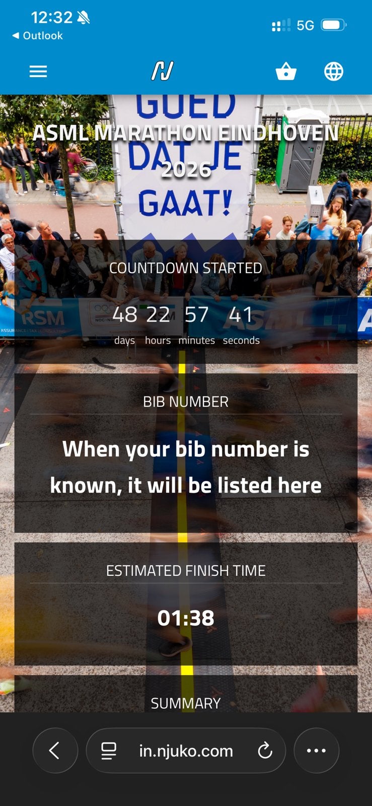 ASML halve marathon ticket, Eén persoon