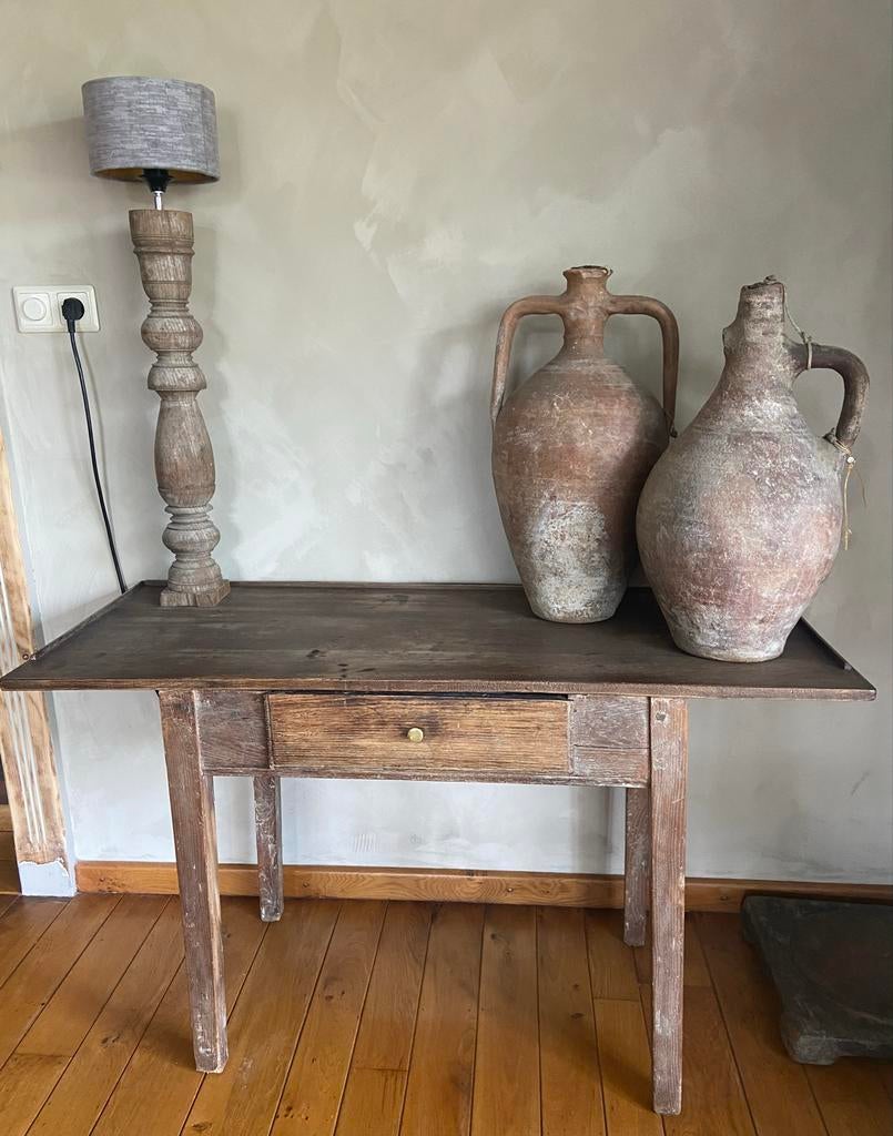 Bureau / Sidetable, Ophalen, Gebruikt, Eikenhout, Minder dan 50 cm